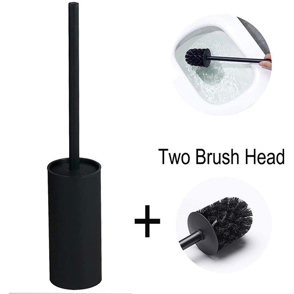 Stainless Steel 304 Rubber Painted Black Toilet Brush Cleaning Tool Holder with Toilet Brush